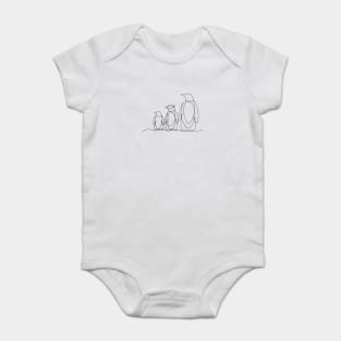 Penguin Line Art Baby Bodysuit